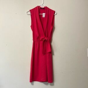 Tahari Sleeveless faux Wrap Midi Dress 8